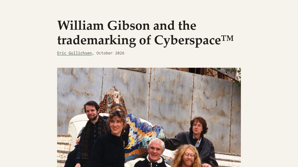 Screenshot of colo.to: William Gibson and the trademarking of cyberspace