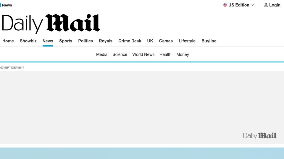 Screenshot of dailymail.com: Ukraine carries out aerial drone evacuation of a wounded soldier