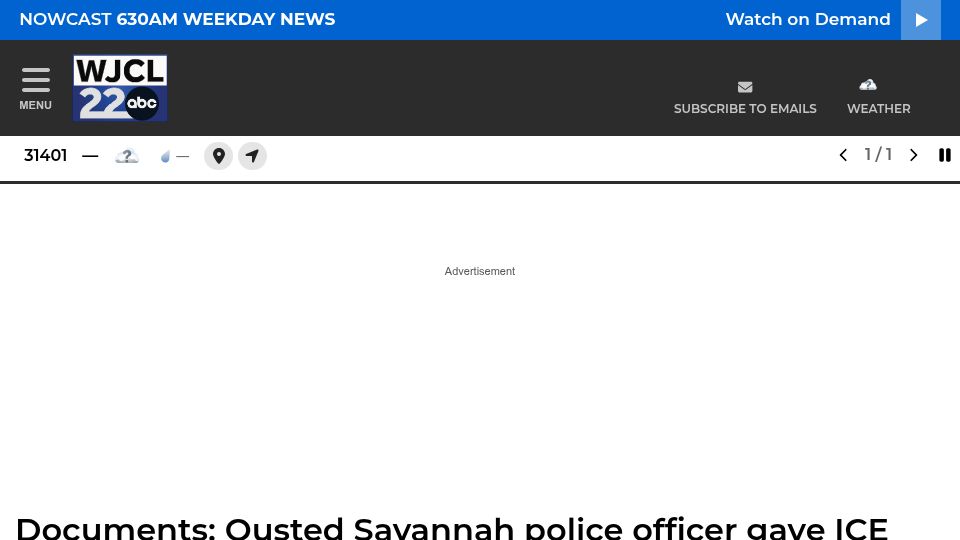Screenshot of wjcl.com: Documents: Police officer gave her Flock login to her ICE agent husband
