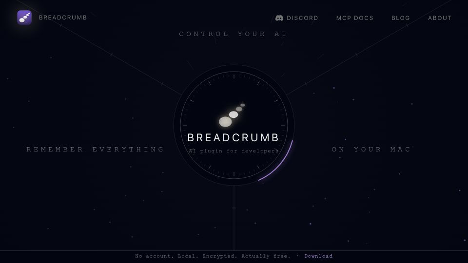 Screenshot of innerloop.works: Show HN: Breadcrumb, record everything on your mac + context manager for AI