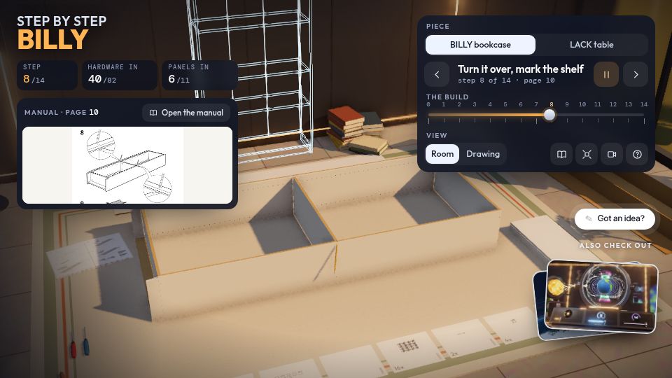 Screenshot of sael.net: IKEA – 3D Guide