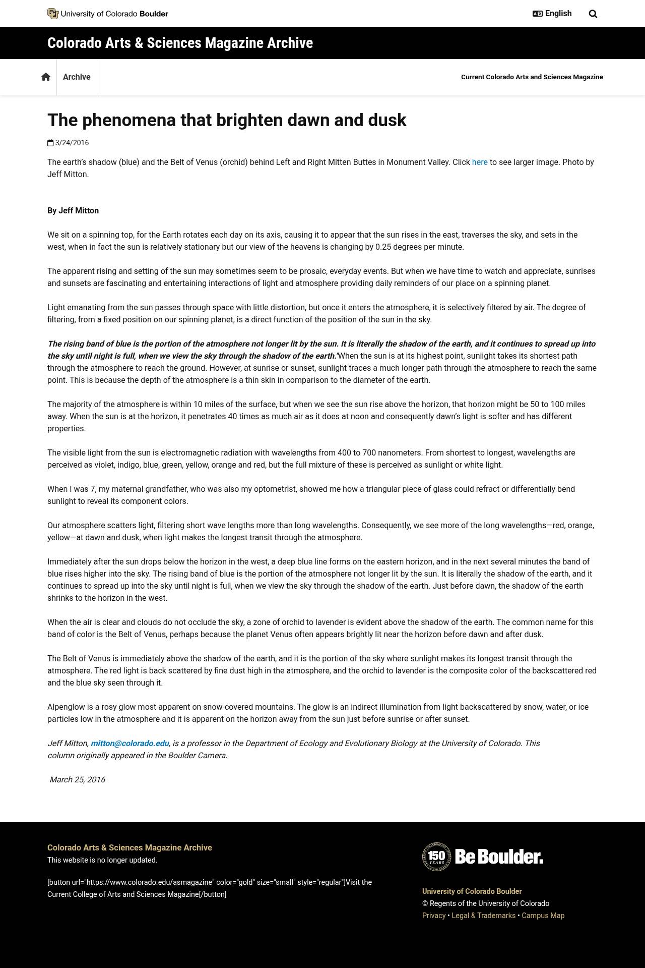 Full-page screenshot of colorado.edu