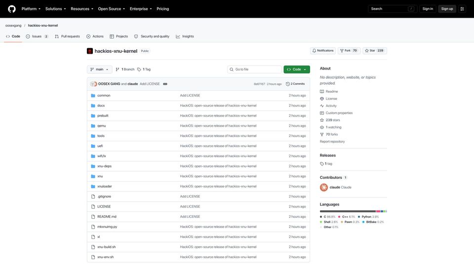 Screenshot of github.com: Run full iOS 16.5 firmware on Android Devices