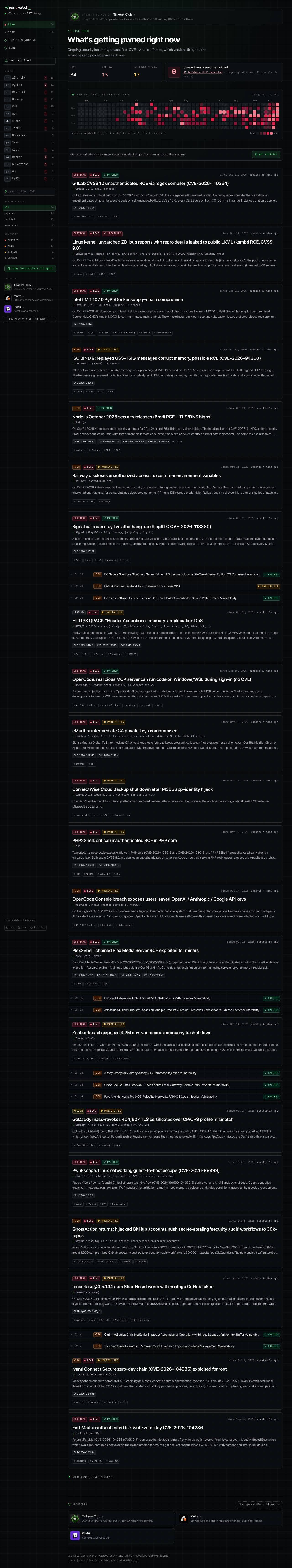Full-page screenshot of pwn.watch