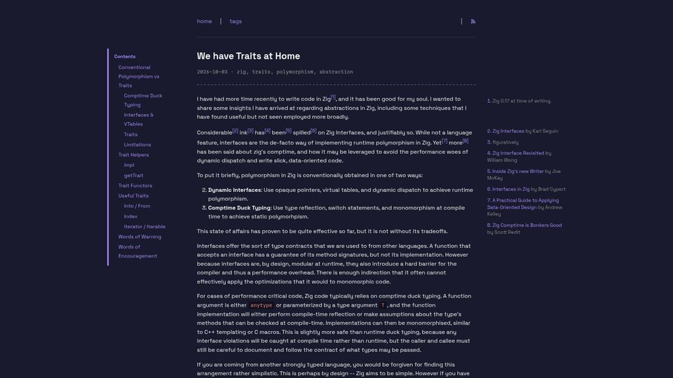 Screenshot of axelmagn.com: We have traits at home