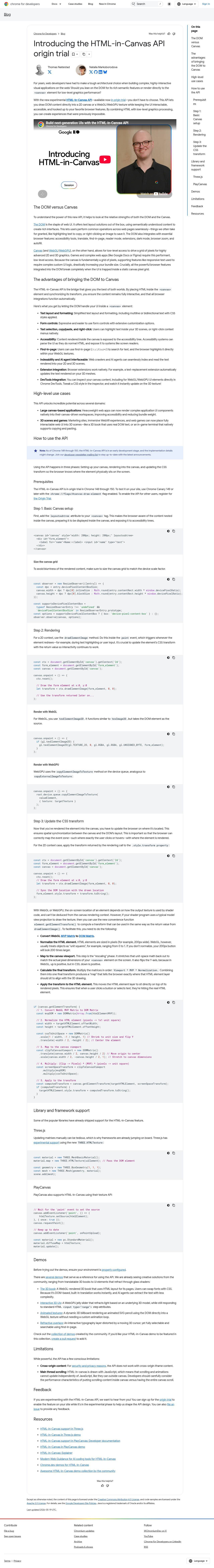 Full-page screenshot of developer.chrome.com