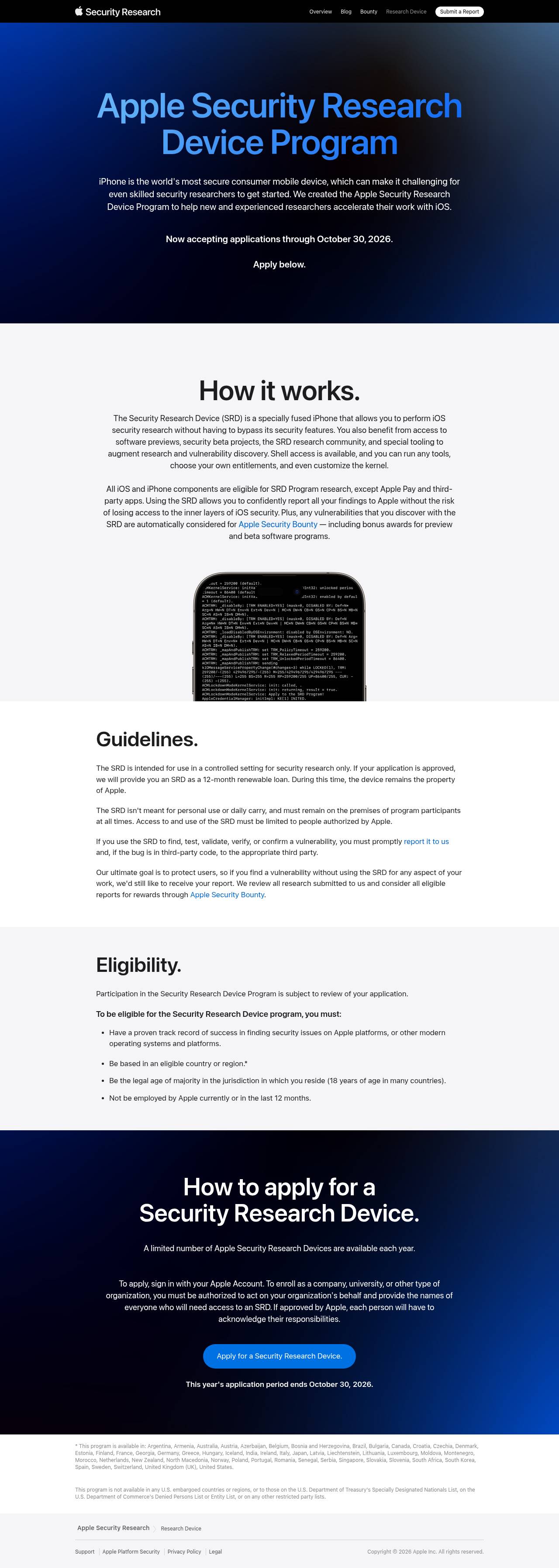 Full-page screenshot of security.apple.com