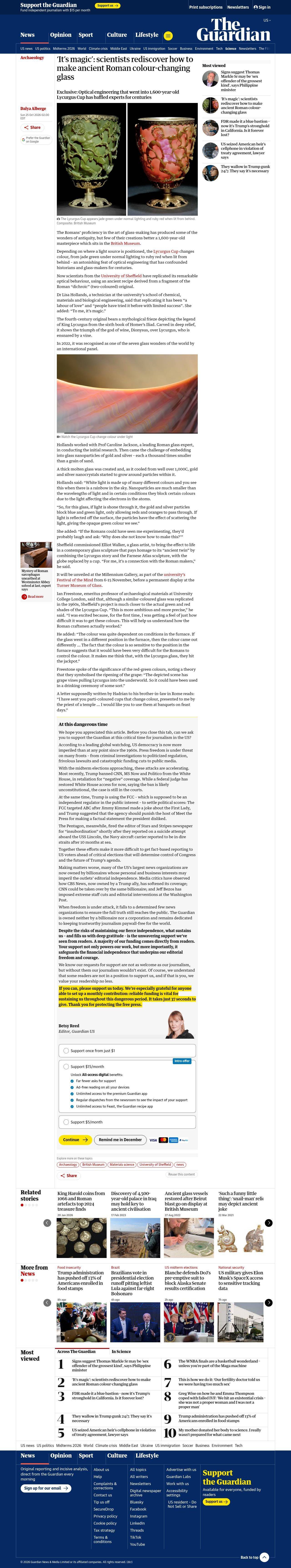 Full-page screenshot of theguardian.com