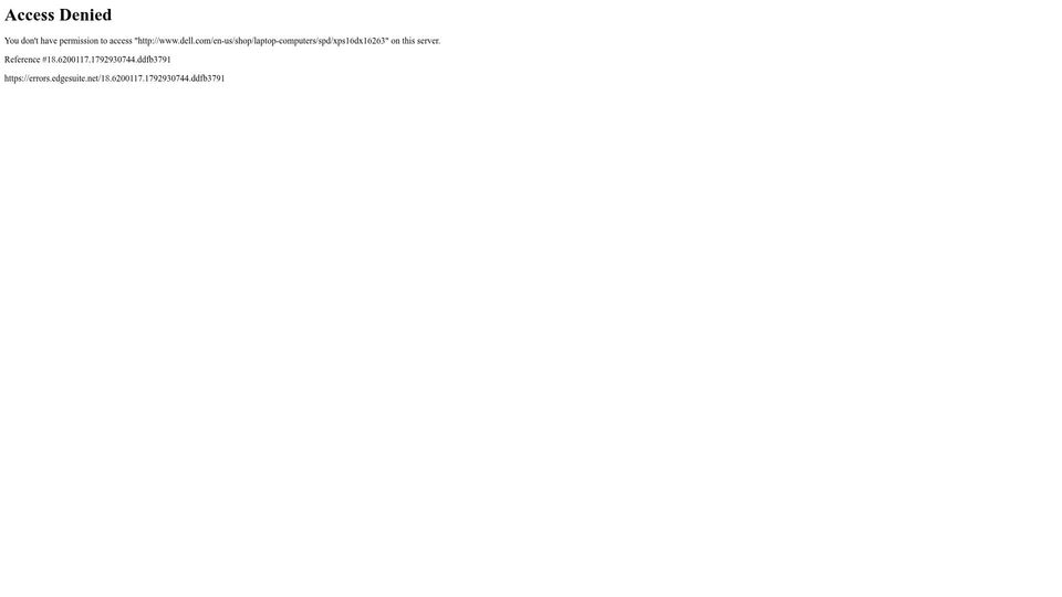 Screenshot of dell.com: XPS 16 Creator Edition Laptop