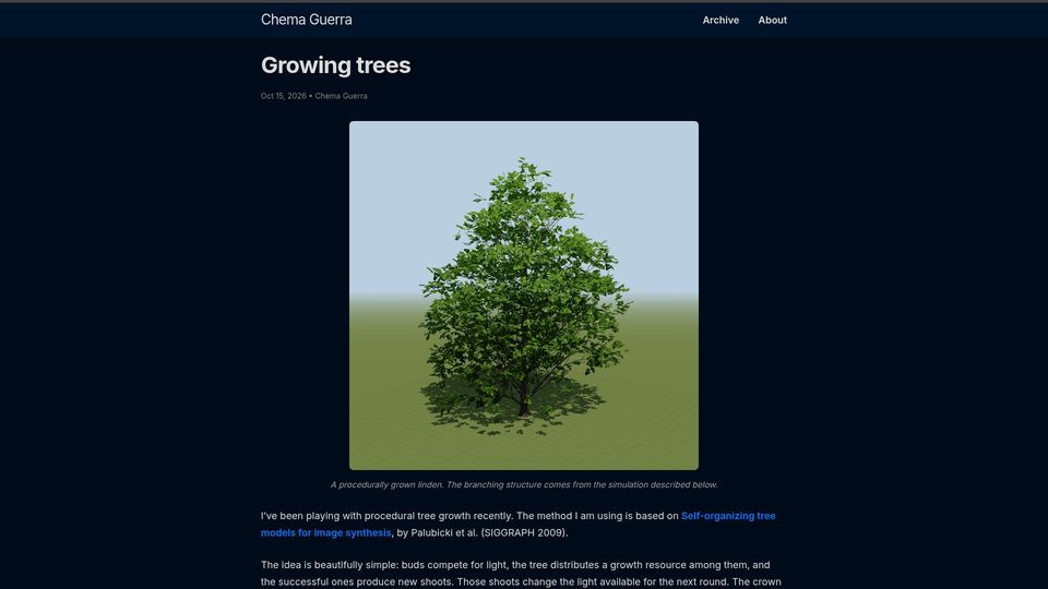 Screenshot of brashandplucky.com: Growing Trees