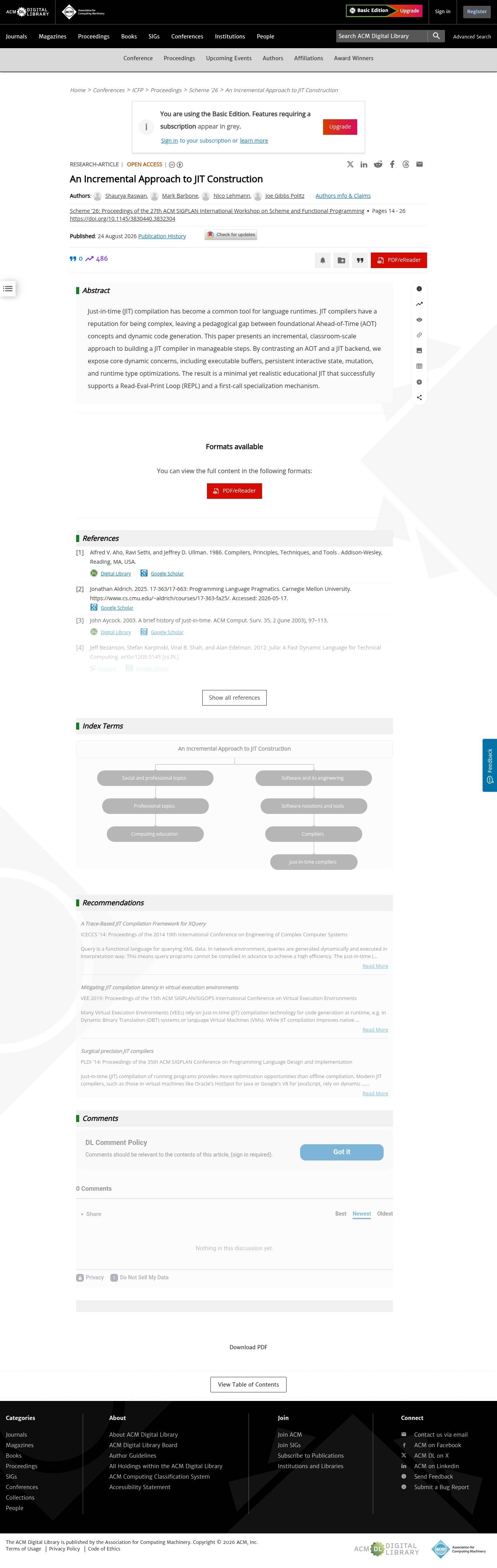 Full-page screenshot of dl.acm.org