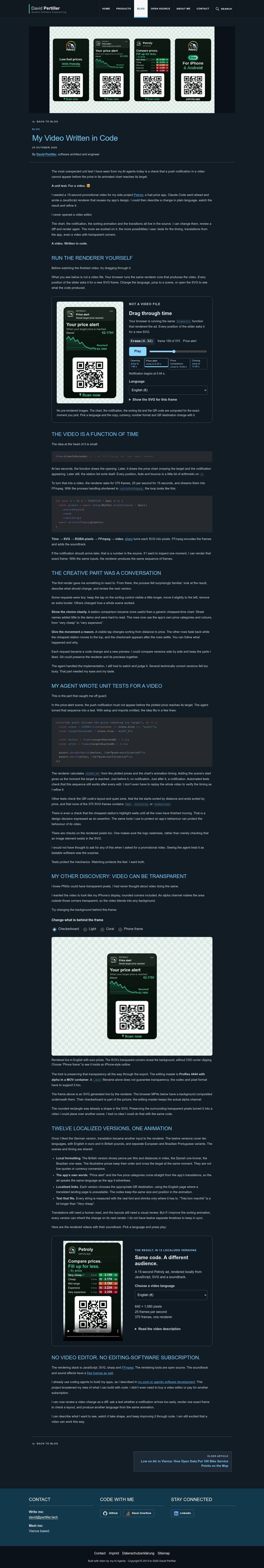 Full-page screenshot of pertiller.tech