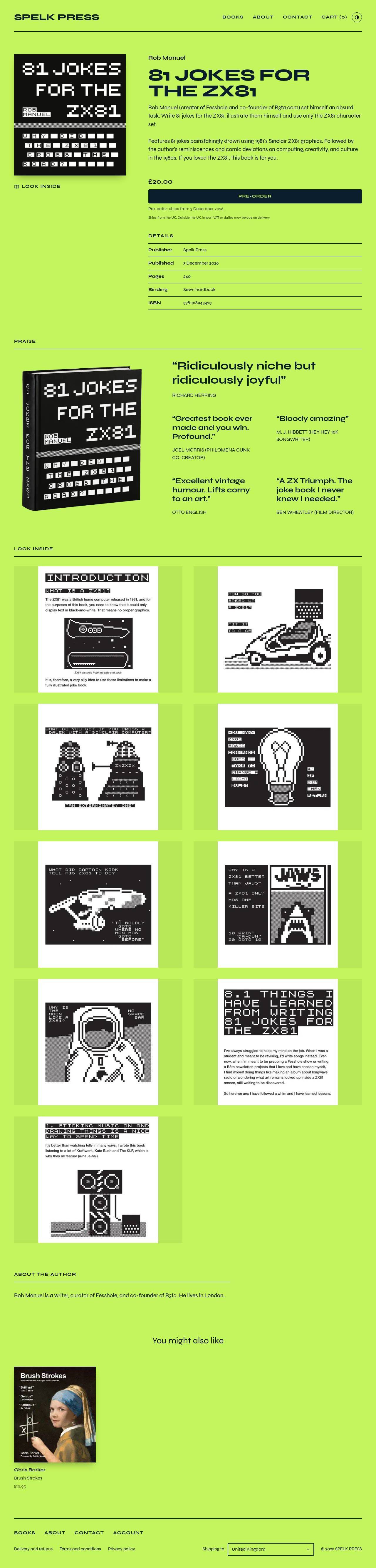 Full-page screenshot of spelk.press