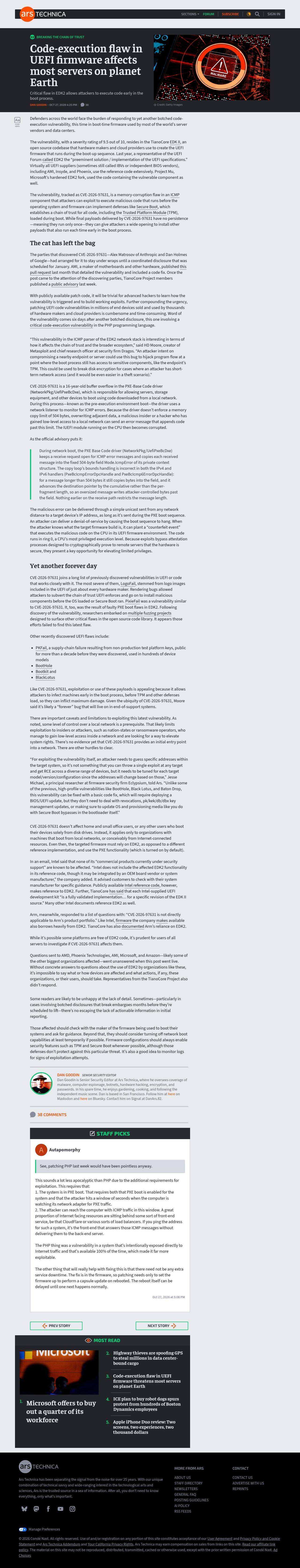 Full-page screenshot of arstechnica.com