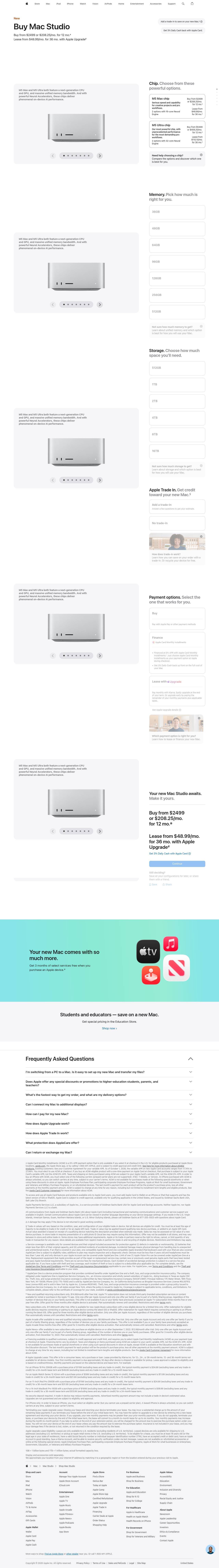 Full-page screenshot of apple.com
