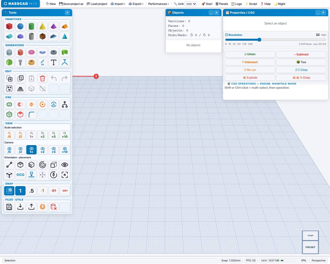 Full-page screenshot of nasscad.com