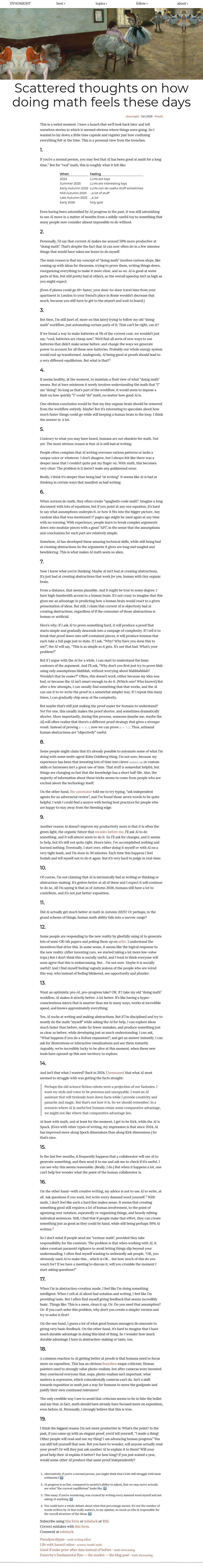 Full-page screenshot of dynomight.net