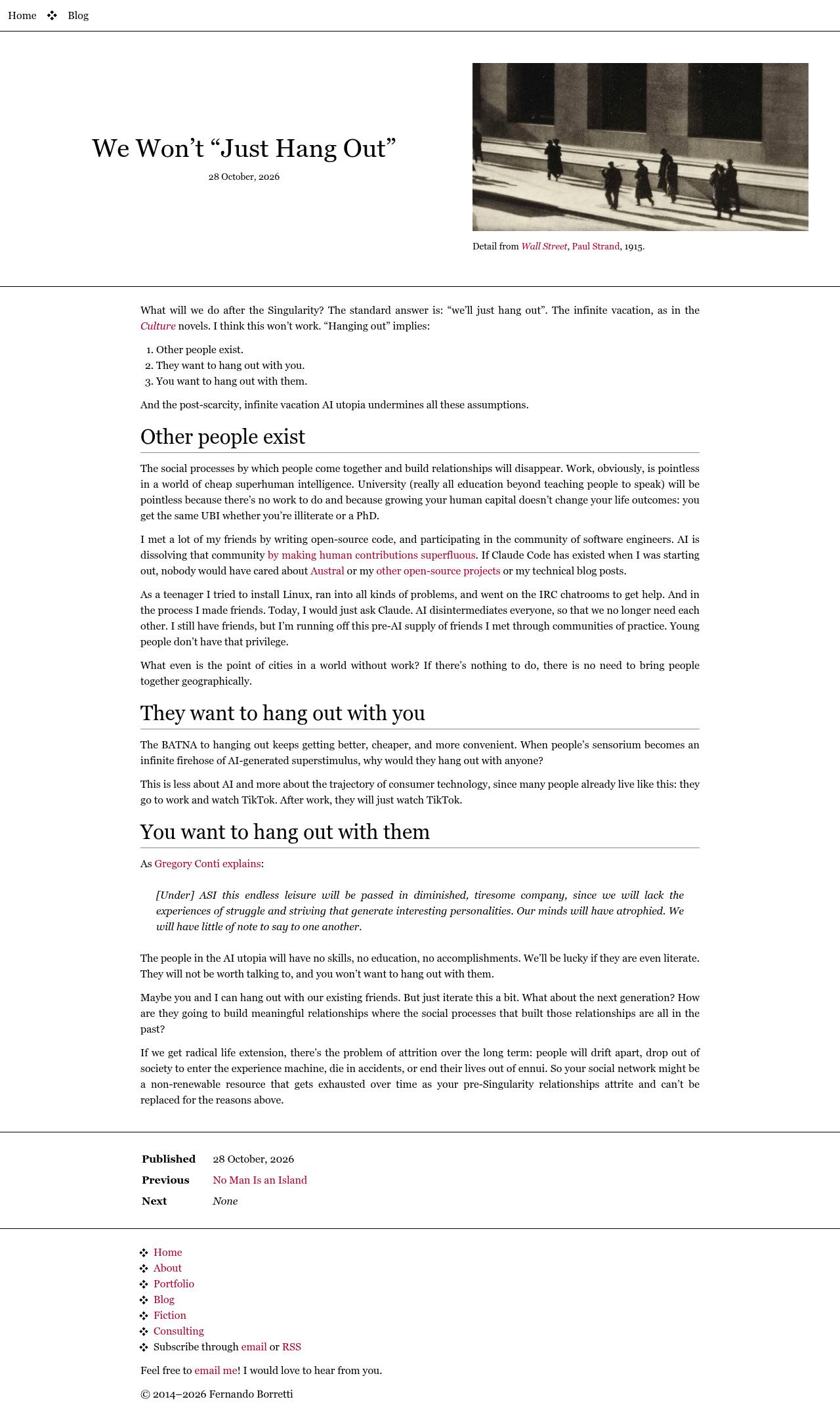 Full-page screenshot of borretti.me