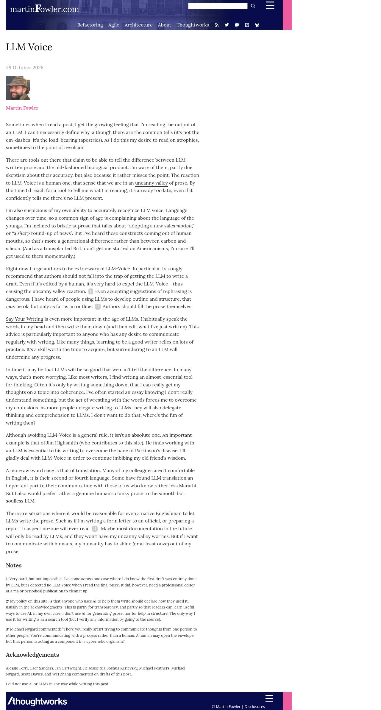Full-page screenshot of martinfowler.com