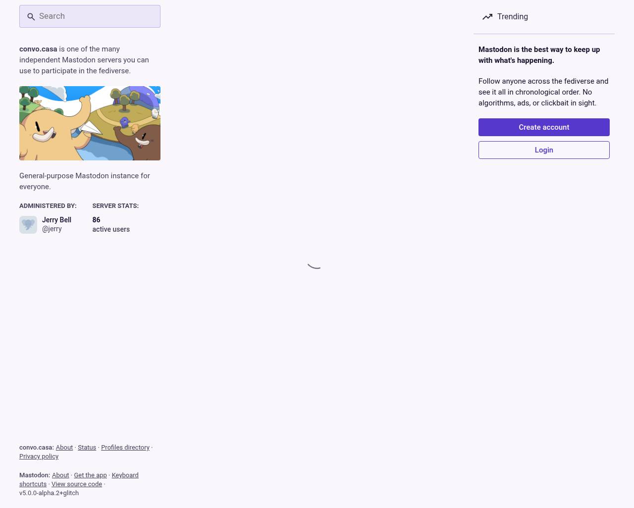 Full-page screenshot of convo.casa