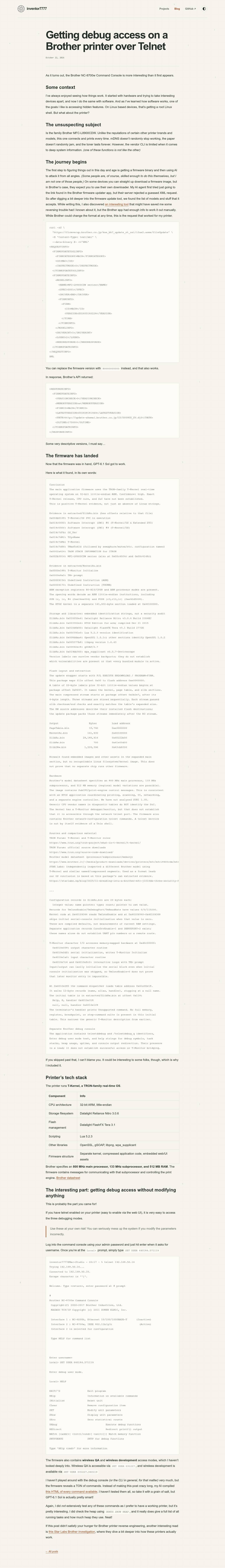 Full-page screenshot of inventor7777.github.io