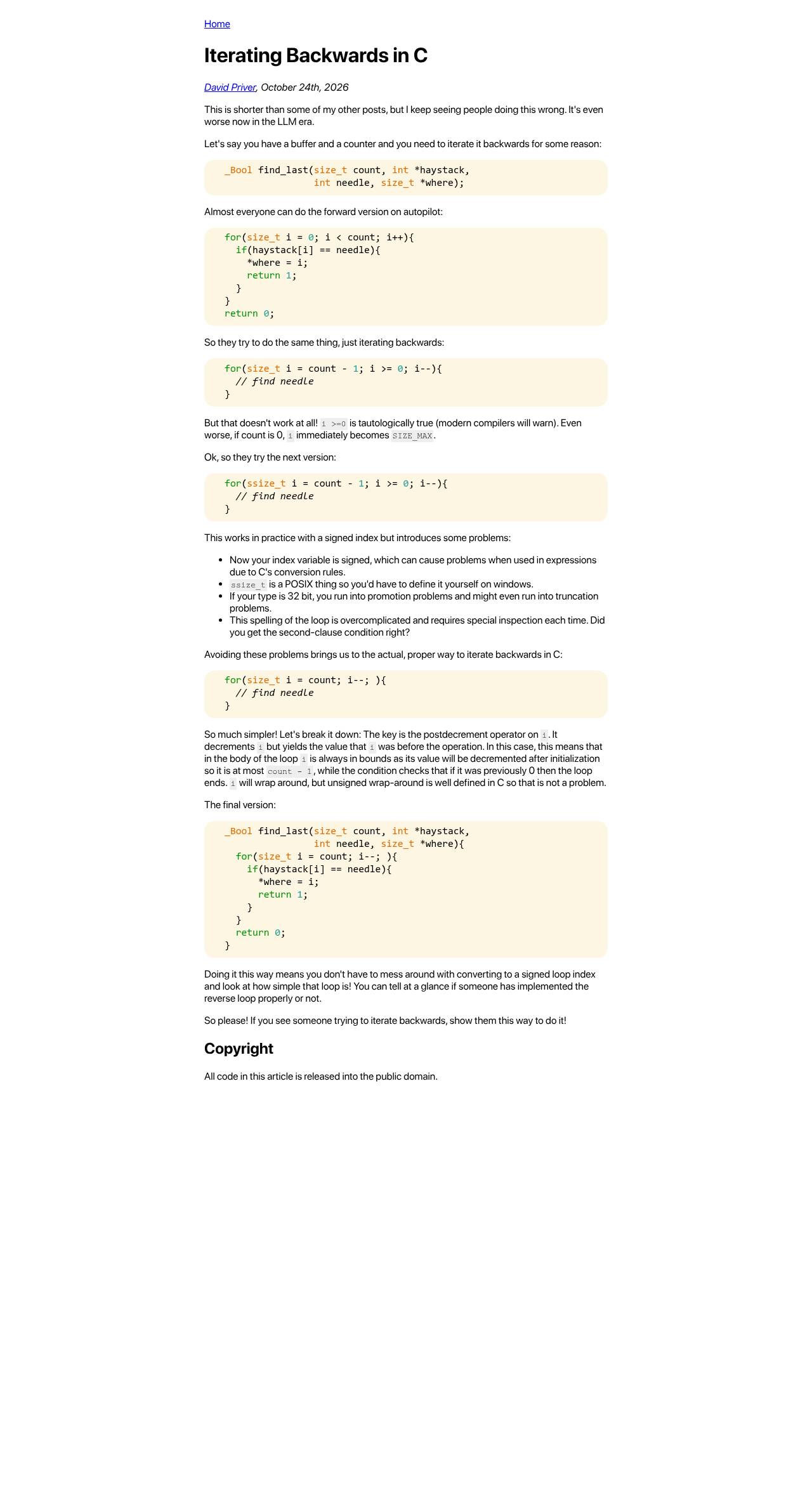Full-page screenshot of davidpriver.com