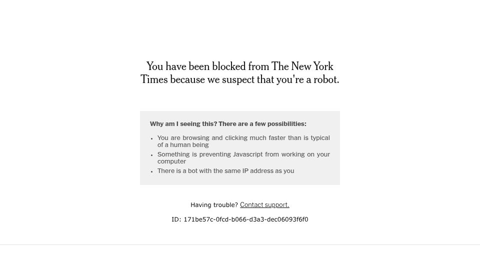 Screenshot of nytimes.com: Bill Draper has died