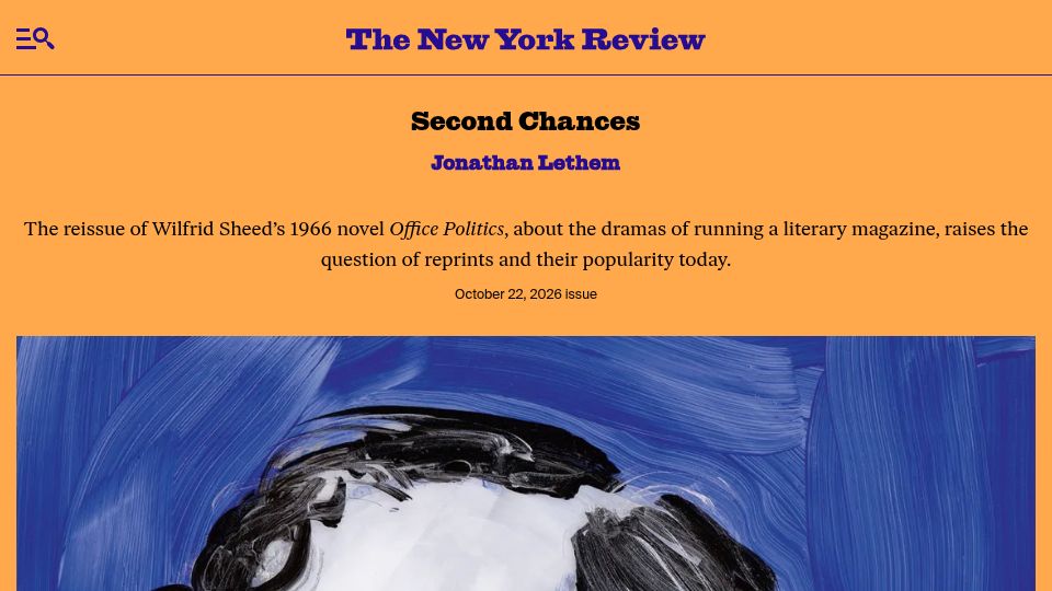 Screenshot of nybooks.com: Second Chances