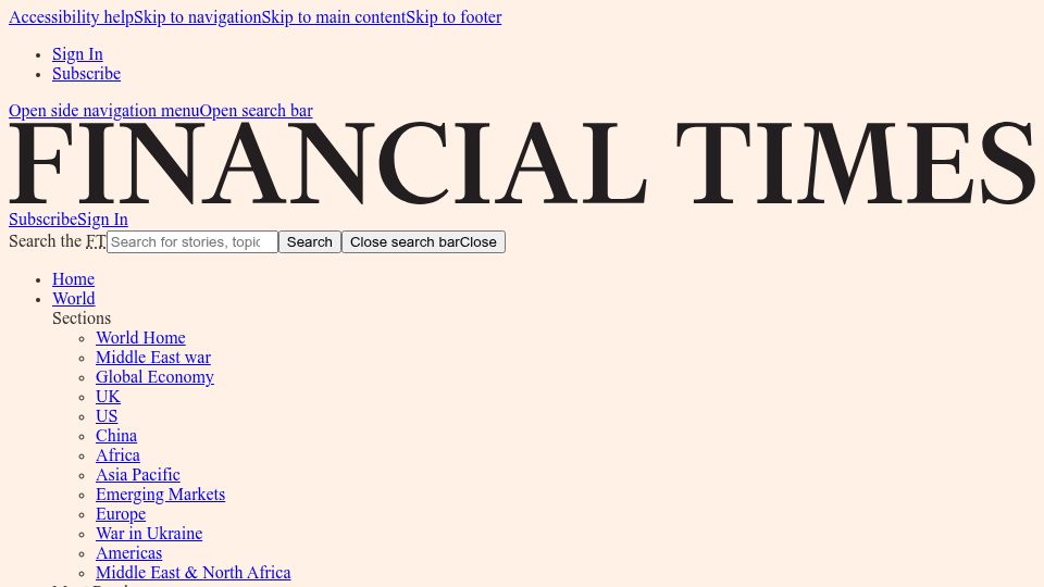 Screenshot of ft.com: One person can now be a quorum at the SEC