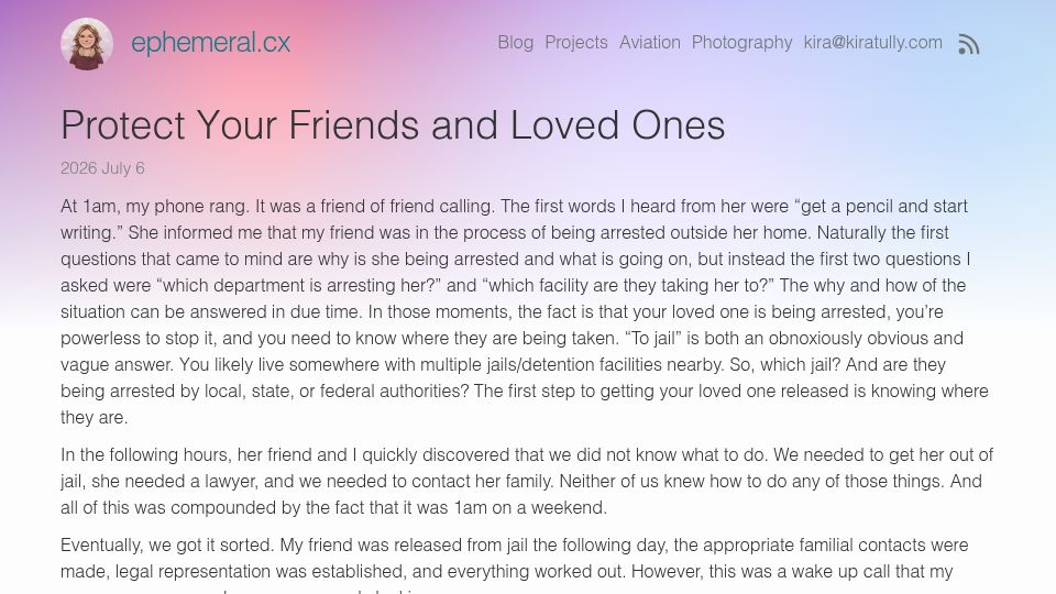 Screenshot of ephemeral.cx: Protect Your Friends and Loved Ones