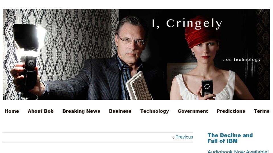Screenshot of cringely.com: The Auditor's Opinion
