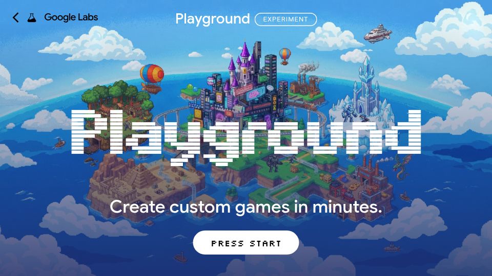 Screenshot of labs.google: Google Playground