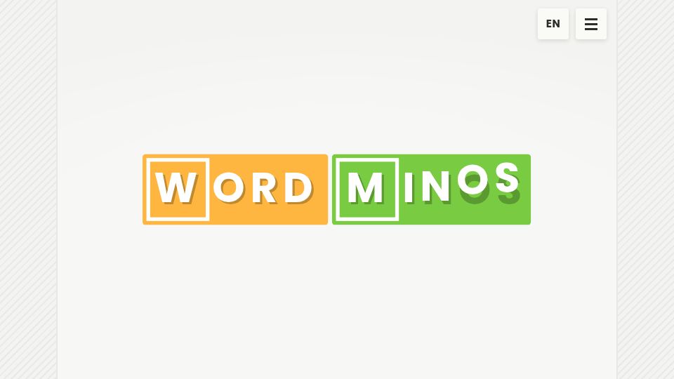 Screenshot of wordminos.com: Show HN: Wordminos – Crosswords Meet Dominos