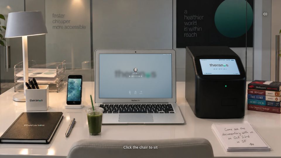 Screenshot of theranos.world: Theranos.world