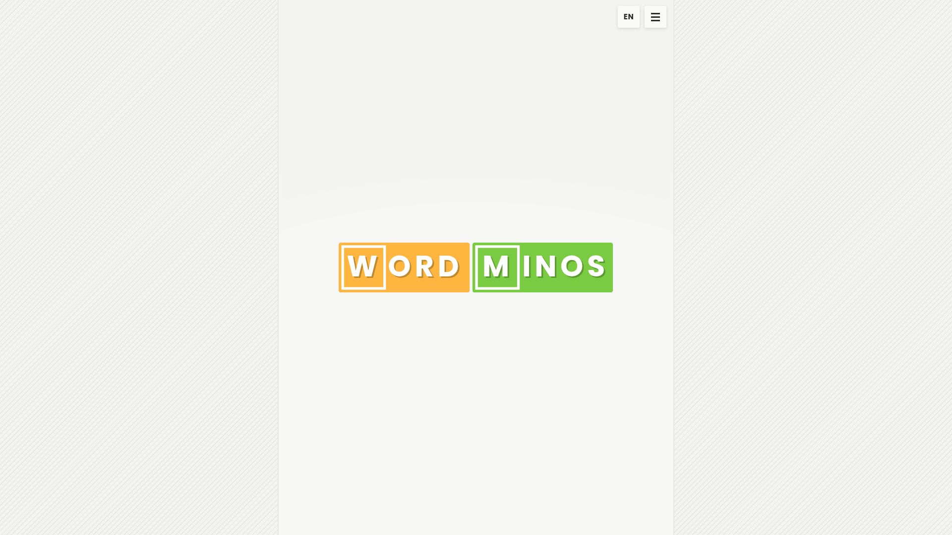 Screenshot of wordminos.com: Show HN: Wordminos – Crosswords Meet Dominos