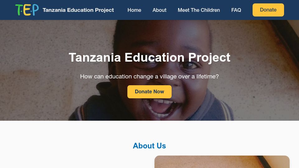 Screenshot of Hacker News post: Tell HN: I've been paying for a rural Tanzanian's education for 10 years