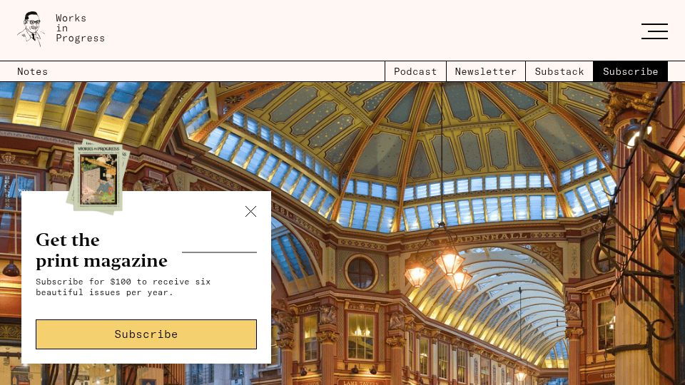 Screenshot of worksinprogress.co: Fixing retail with land value capture