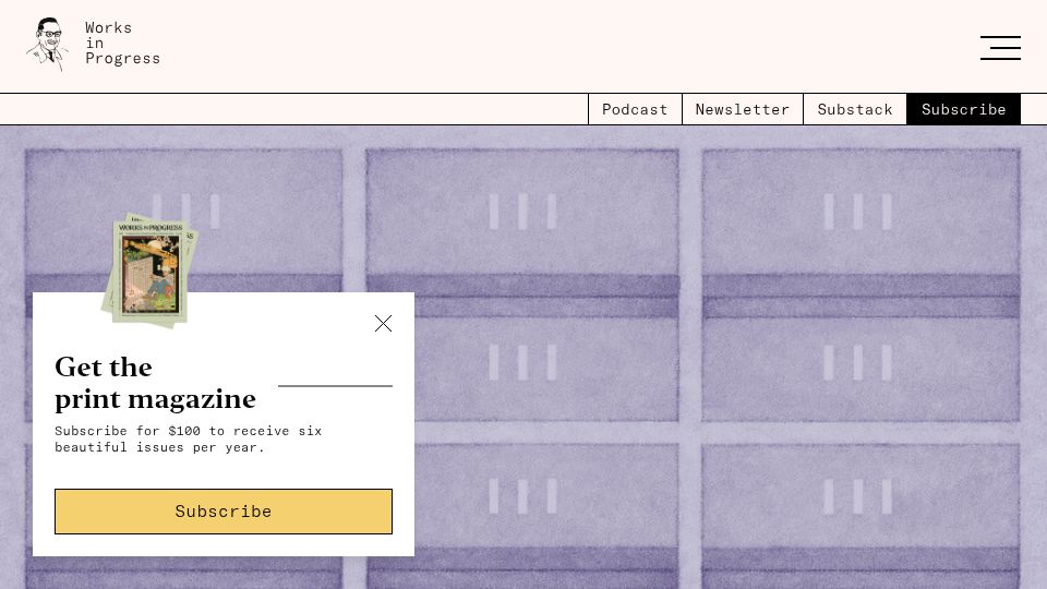 Screenshot of worksinprogress.co: The Wonder of Modern Drywall