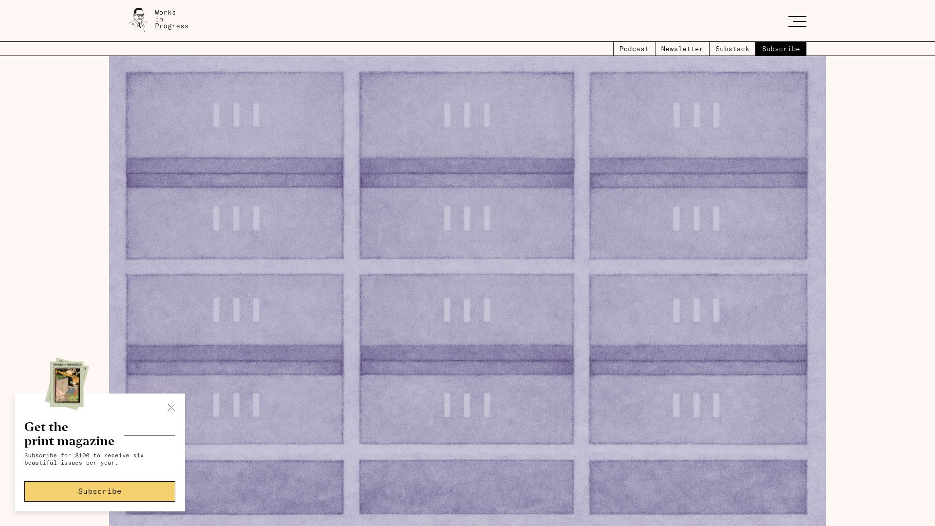 Screenshot of worksinprogress.co: The Wonder of Modern Drywall