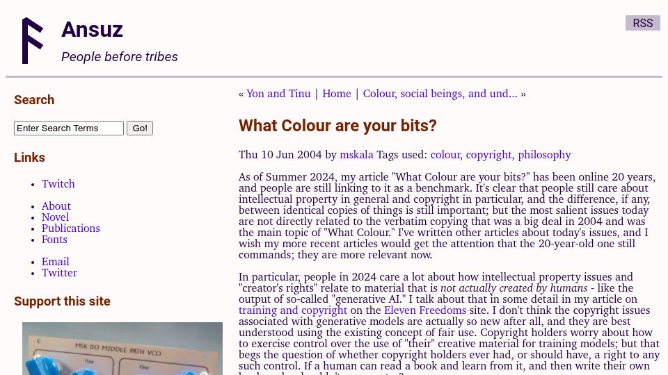 Screenshot of ansuz.sooke.bc.ca: What color are your bits? (2004)