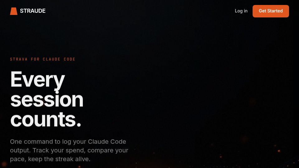 Screenshot of straude.com: Show HN: Strava for Claude Code