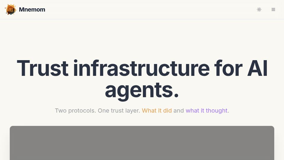 Screenshot of mnemom.ai: Show HN: Trust Protocols for Anthropic/OpenAI/Gemini