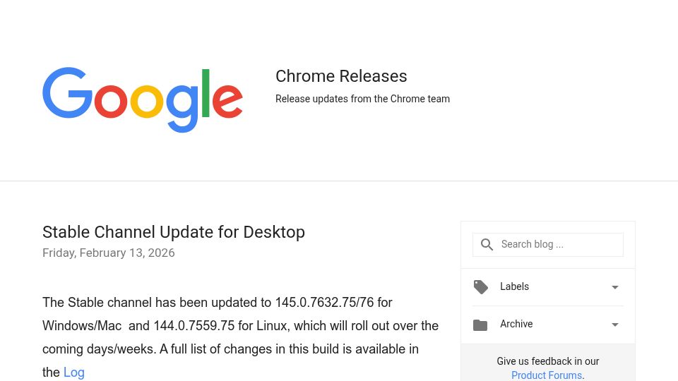 Screenshot of chromereleases.googleblog.com: Zero-day CSS: CVE-2026-2441 exists in the wild