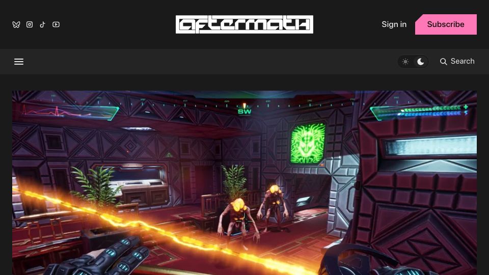 Screenshot of aftermath.site: Techno-cynics are wounded techno-optimists