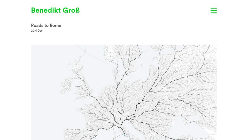 Screenshot of benedikt-gross.de: Roads to Rome (2015)
