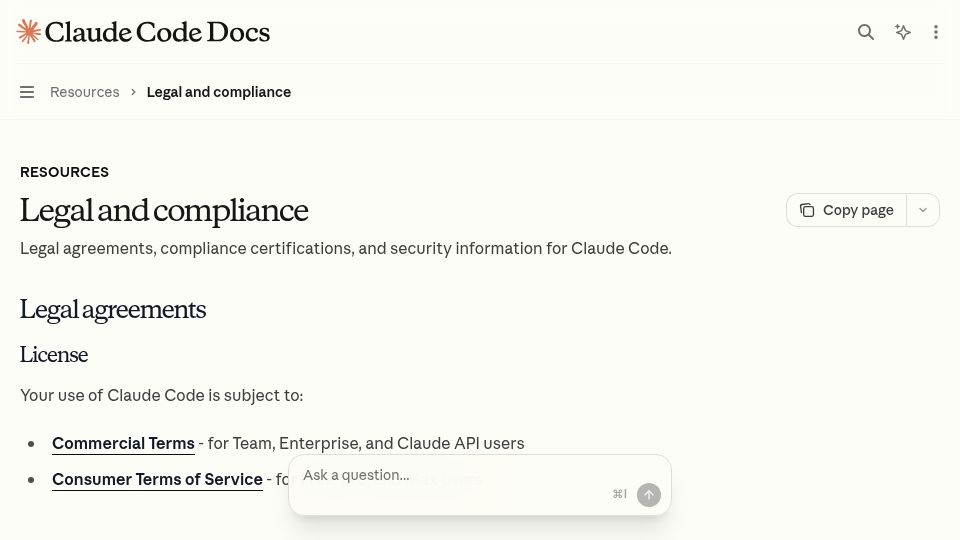 Screenshot of code.claude.com: Anthropic officially bans using subscription auth for third party use