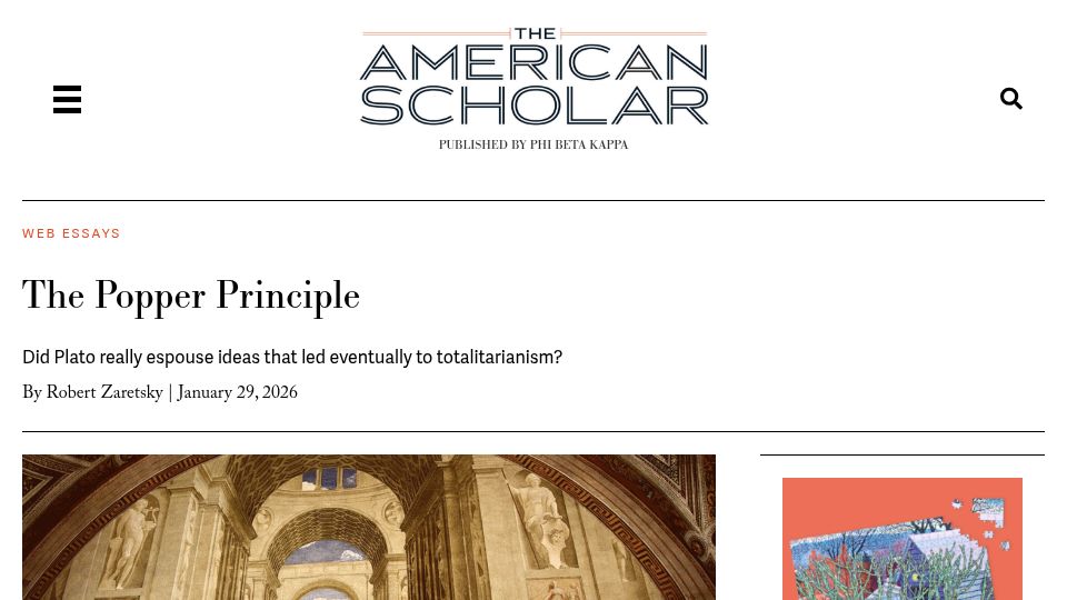 Screenshot of theamericanscholar.org: The Popper Principle