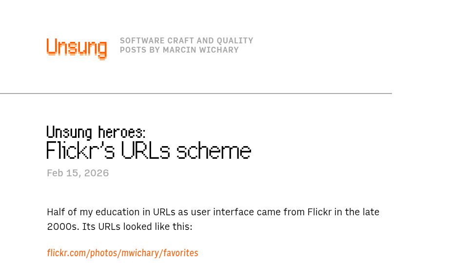 Screenshot of unsung.aresluna.org: Unsung heroes: Flickr's URLs scheme