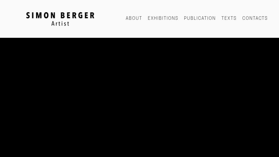 Screenshot of simonbergerart.com: Artist who “paints” portraits on glass by hitting it with a hammer