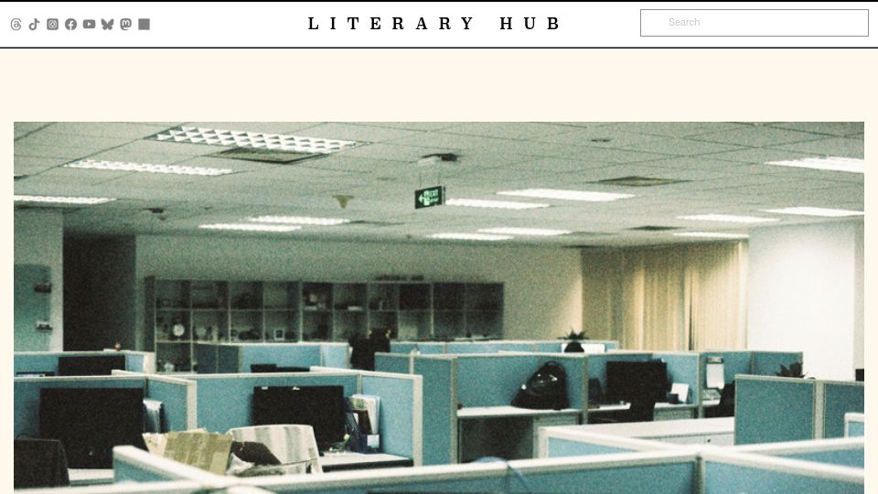 Screenshot of lithub.com: Writers and Their Day Jobs